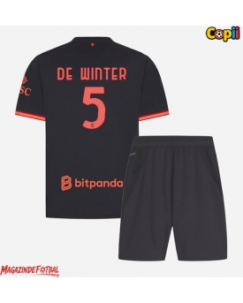 AC Milan Koni De Winter #5 Echipament de Fotbal Replică 2026-27 Copii Treilea (+ Șorturi)